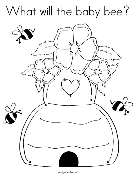 468x605 What Will The Baby Bee Coloring Page