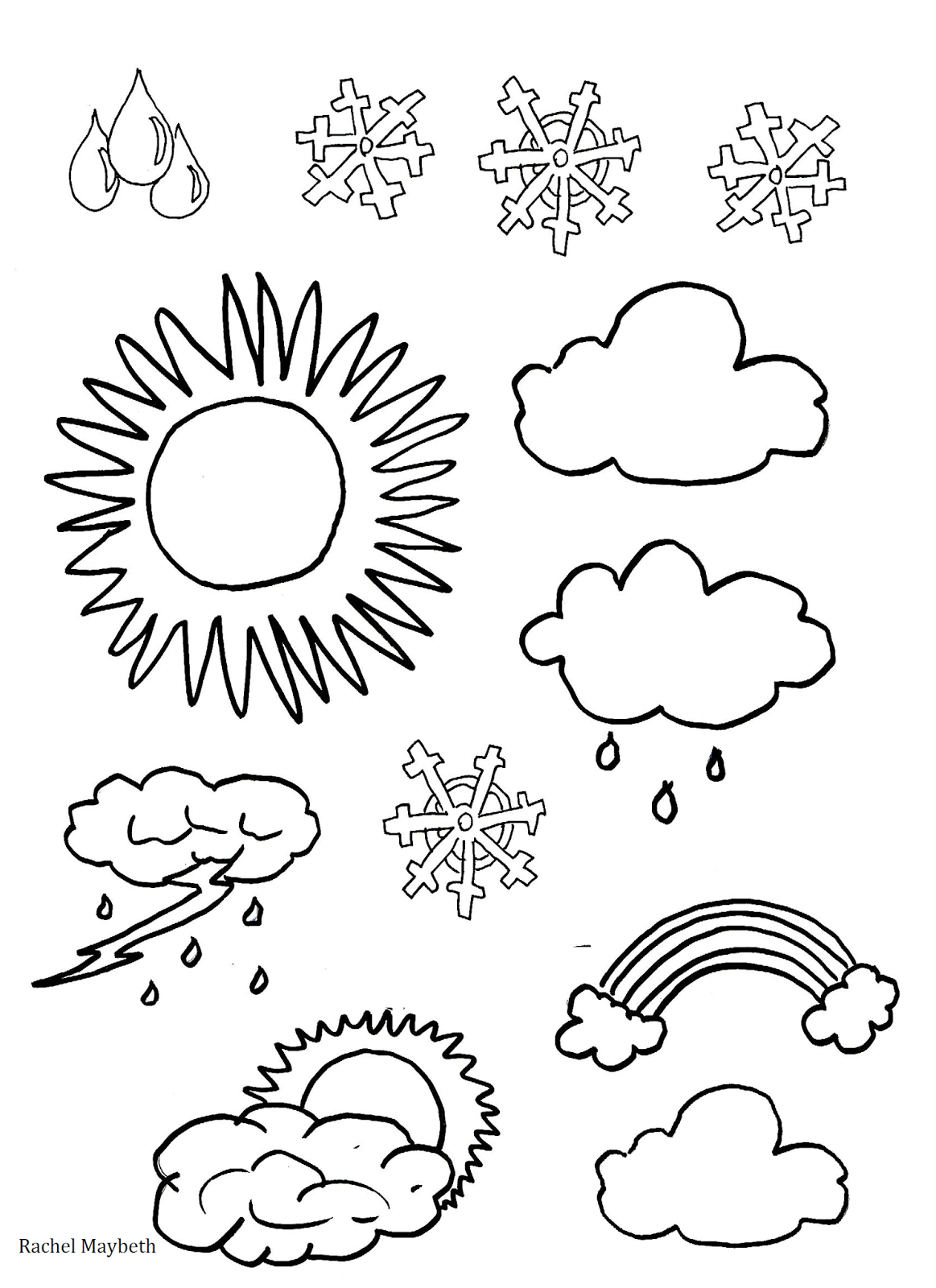 Preschool Weather Coloring Sheets Coloring Pages