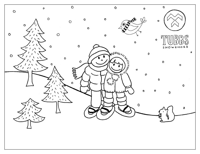 792x612 Winter Weather Coloring Sheets Pages For Kids