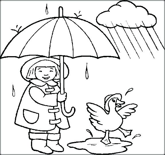 575x541 Inspirational Rainy Day Coloring Pages Preschoolers