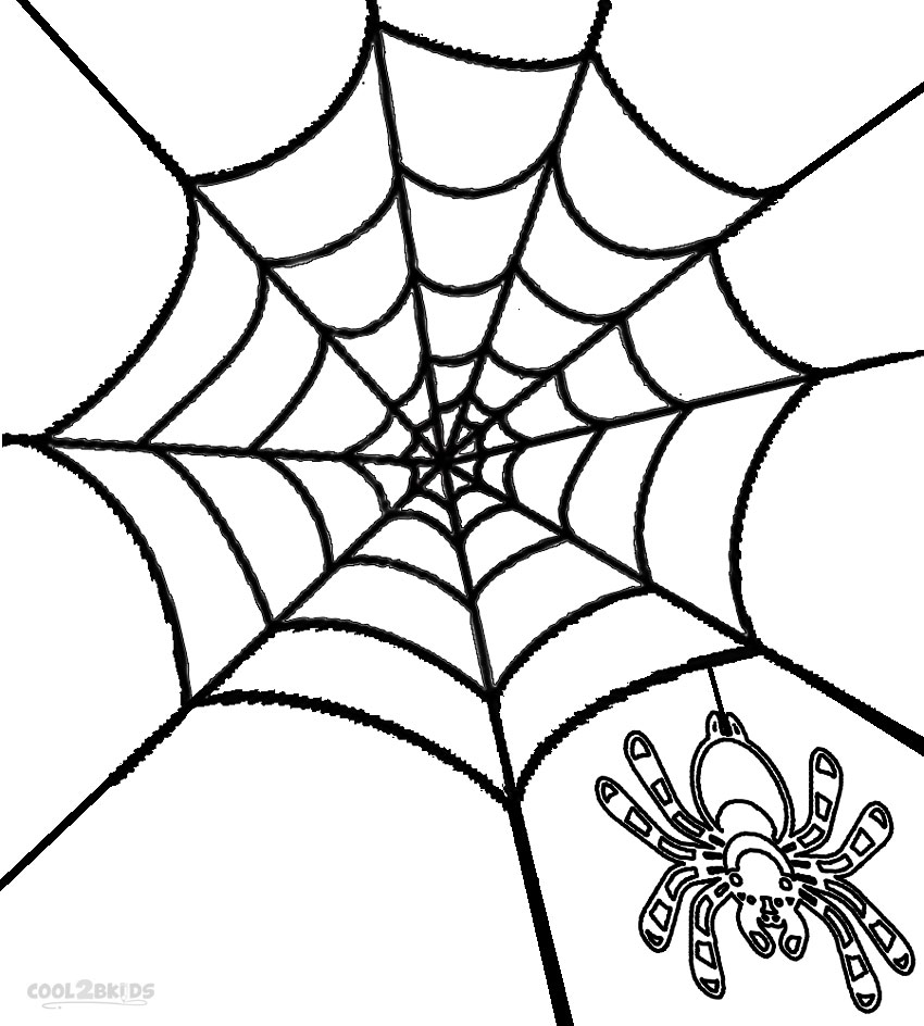 850x944 Printable Spider Web Coloring Pages For Kids