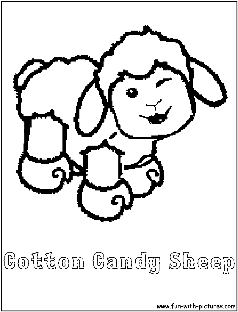 800x1050 Webkinz Cottoncandysheep Coloring Page