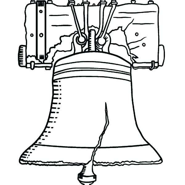 600x600 Liberty Bell Coloring Page Bell Coloring Page Cheap Liberty Bell