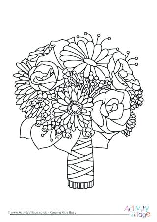 320x452 Wedding Coloring Page Wedding Bouquet Colouring Page Wedding