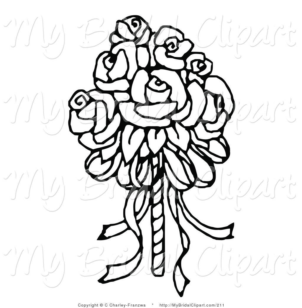 1024x1044 Bridal Clipart Of A Coloring Page Of A Bridal Bouquet Of Roses