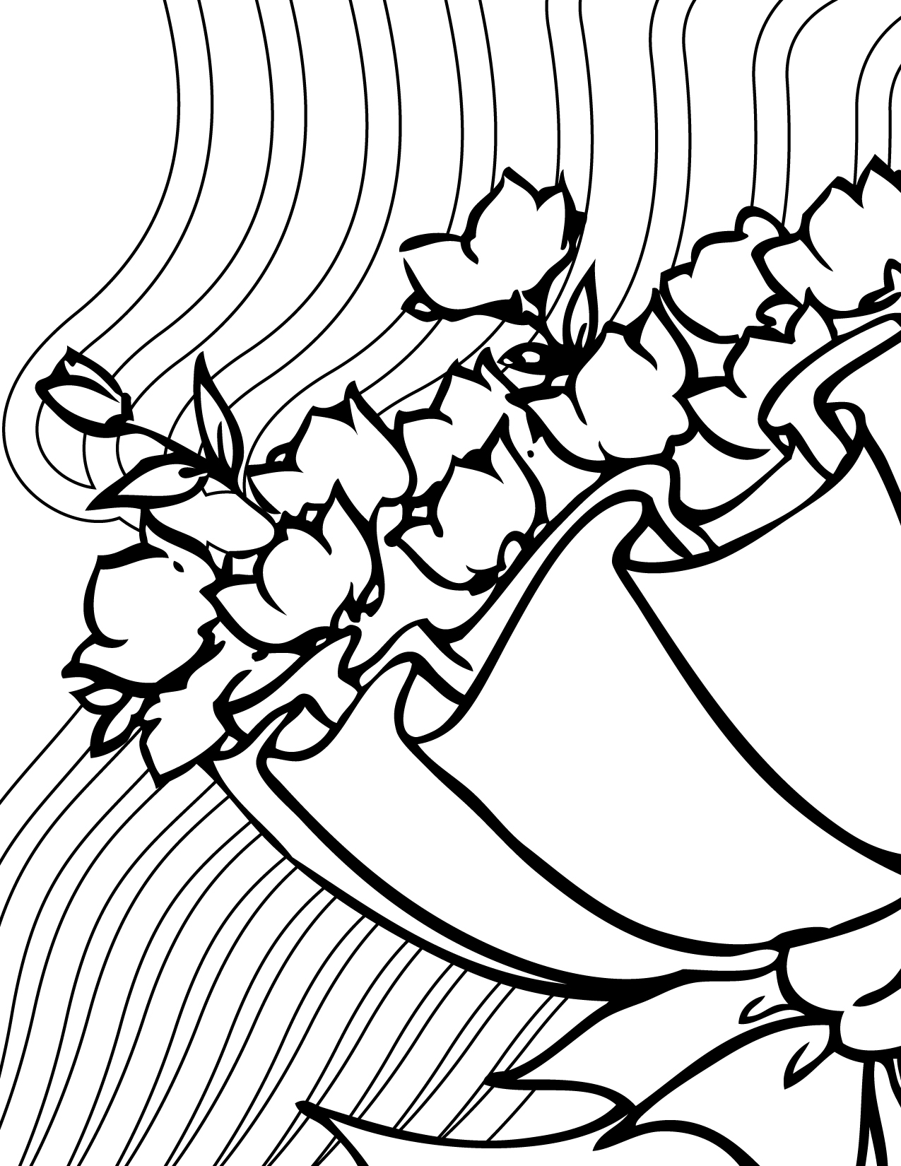 1275x1650 Bridal Bouquet Coloring Page