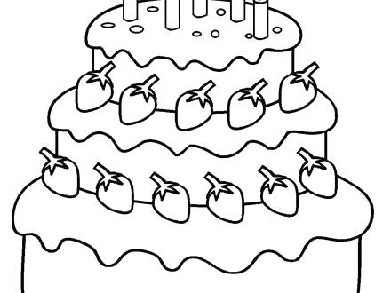 440x330 Coloring Page Cake Free Printable Birthday Cake Coloring Pages