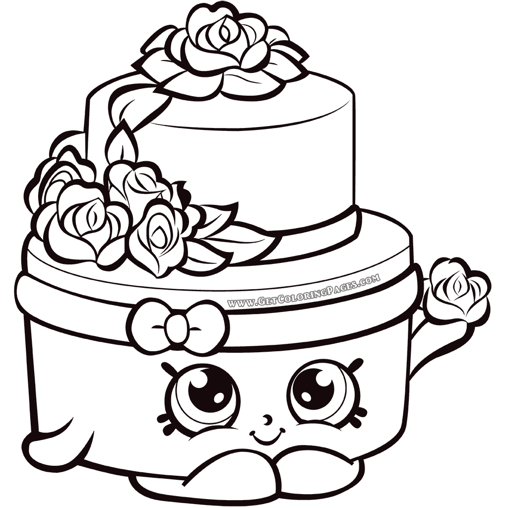 1024x1024 Shopkins Wedding Cake Coloring