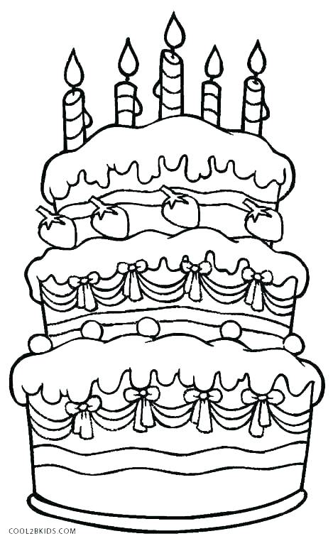 469x762 Cake Coloring Page