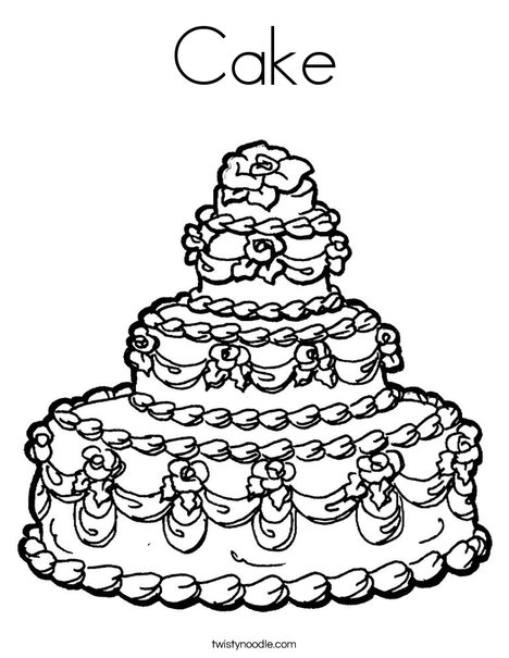 468x605 Cake Coloring Page