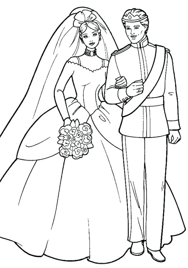 600x854 Wedding Coloring Pages Beautifully Decorated Wedding Cake Coloring