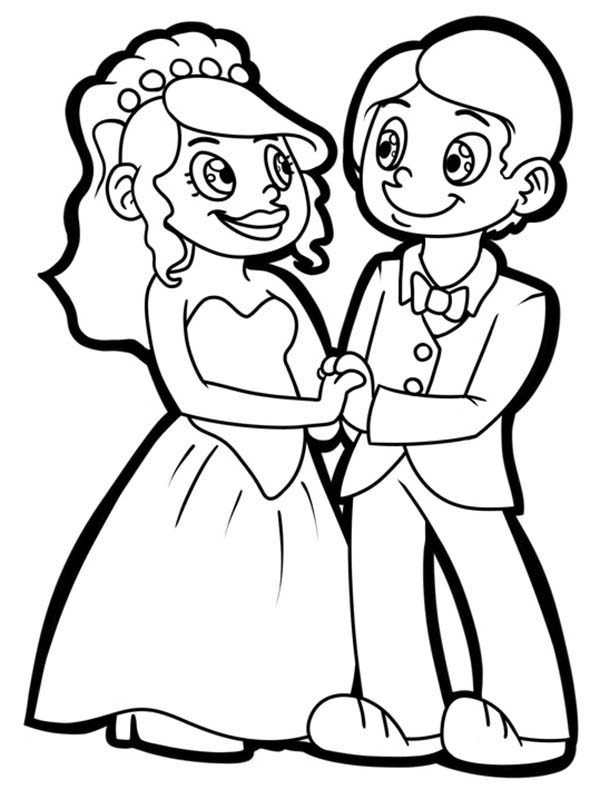 600x809 Wedding Couple Coloring Page Coloring Sun