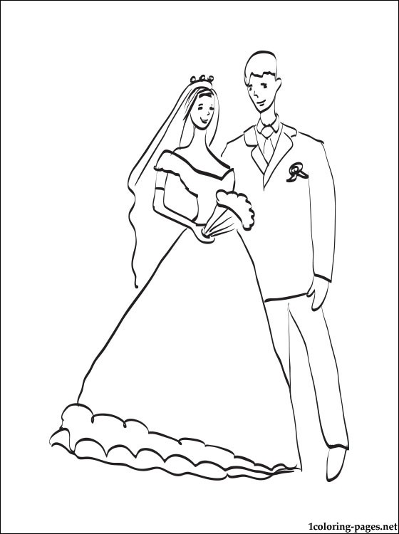 560x750 Wedding Couple Coloring Page Coloring Pages