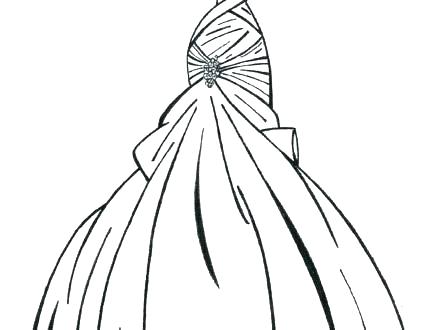 440x330 Wedding Dress Coloring Pages Printable Wedding Coloring Page