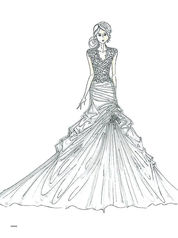 600x800 Wedding Dress Coloring Pages Wedding Dress Coloring Pages Coloring