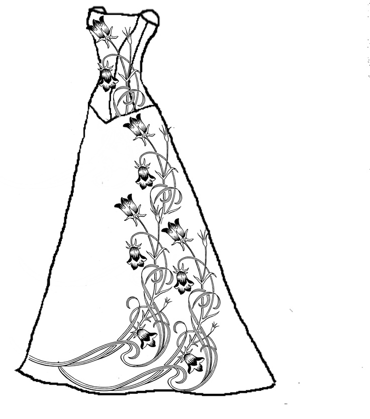 736x833 Coloring Pages Dresses Dresses Coloring Pages Free
