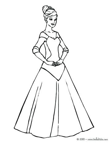 364x470 Wedding Dress Coloring Pages Printable Princesses Dresses Coloring