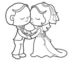 236x199 Free Bride And Groom Printable Coloring Page Bride And Groom
