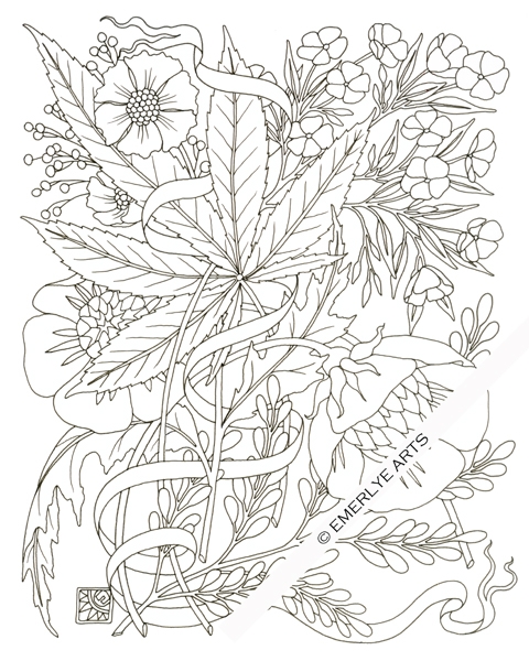 480x600 Weed Coloring Pages