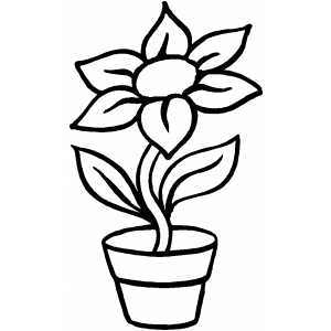 300x300 Pot Plant Coloring Pages