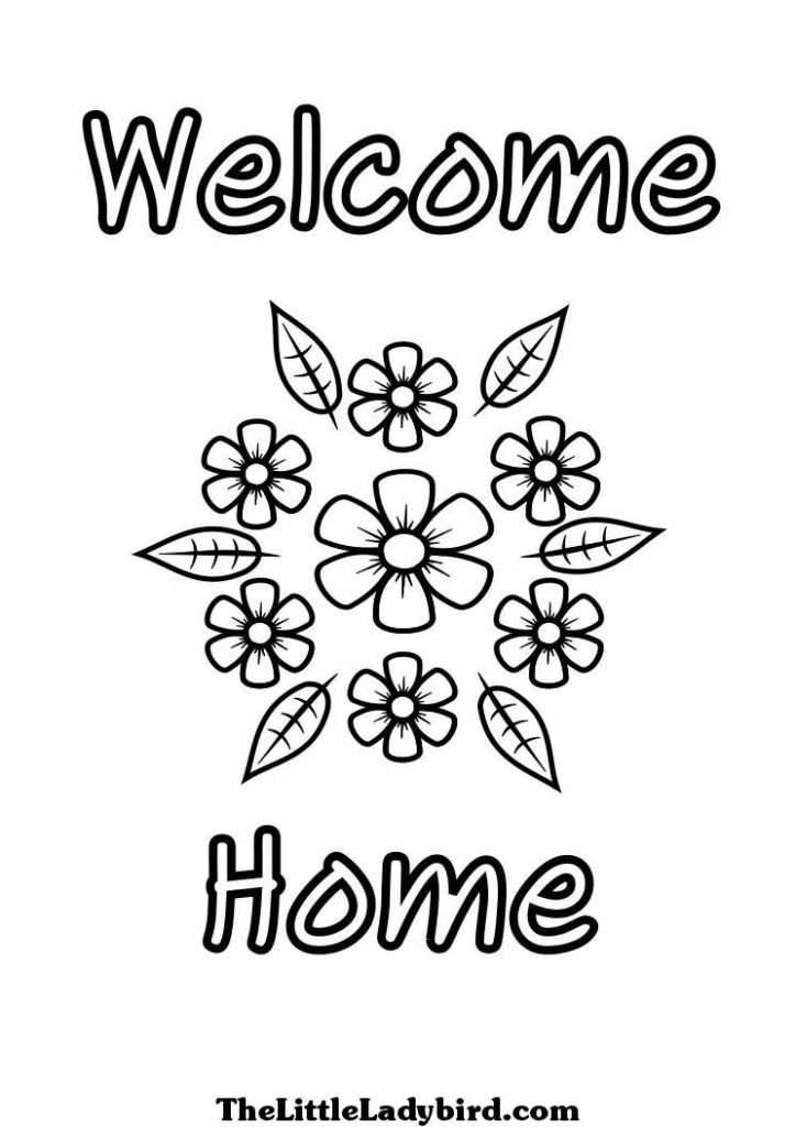 724x1024 Welcome Back Home Coloring Pages Welcome Coloring Page First Day