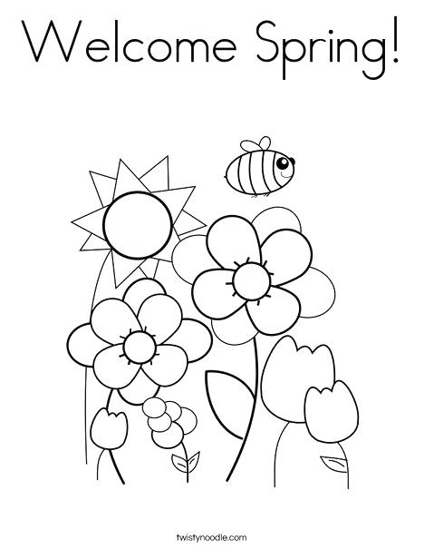 468x605 Spring Coloring Pages Preschool Welcome Spring Coloring Page