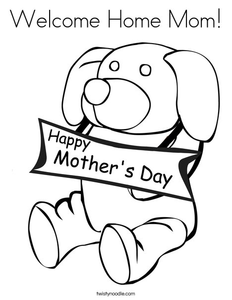 468x605 Welcome Home Mom Coloring Page