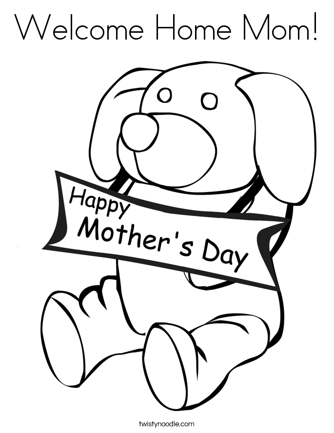685x886 Welcome Home Mom Coloring Page