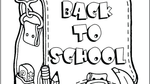 585x329 Greatest First Day Of Preschool Coloring Pages School Back To Page