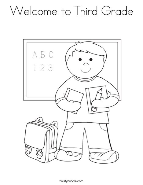 468x605 Welcome To Third Grade Coloring Page
