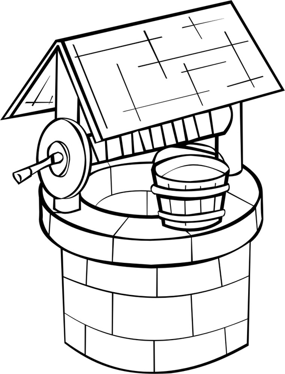 572x750 Coloring Page Well