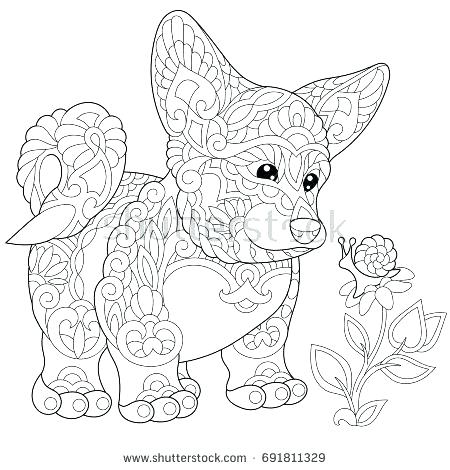 450x470 Puppy Dog Coloring Page Corgi Coloring Pages Coloring Page