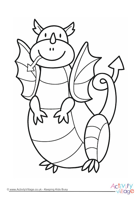 460x650 Welsh Dragon Colouring Page