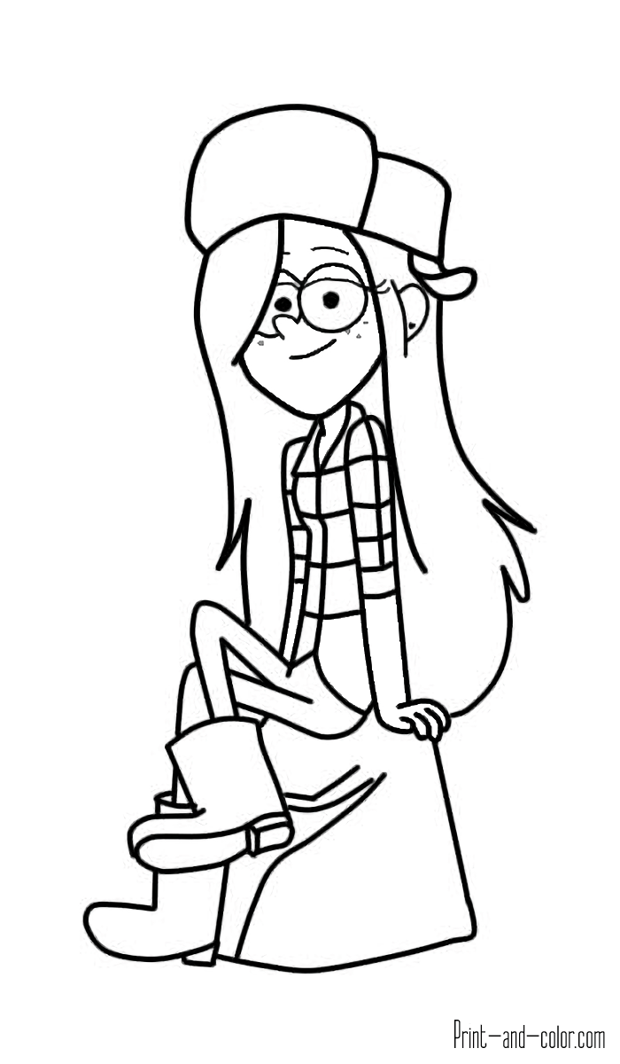 700x1200 Gravity Falls Coloring Pages Print And Color Com Amazing Sheets