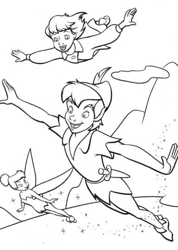600x840 Peter Pan And Tinkerbell Coloring Pages