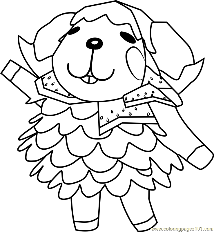 738x800 Wendy Animal Crossing Coloring Page