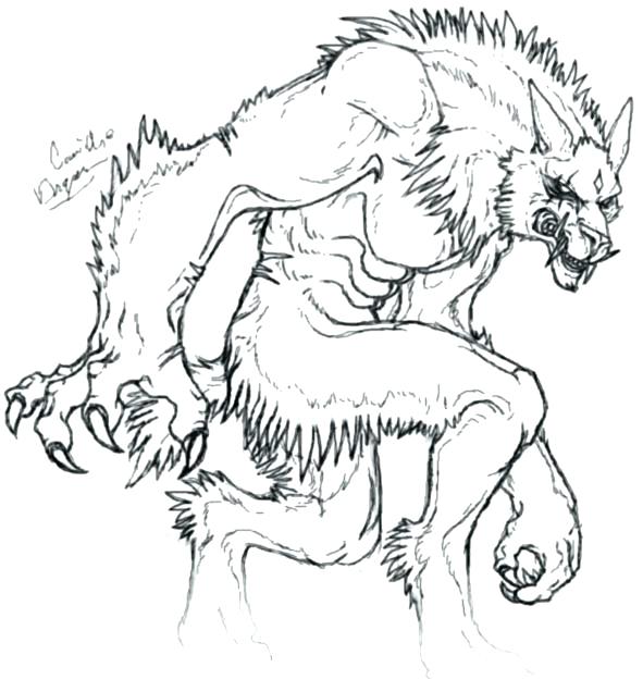 591x636 Werewolf Coloring Pages Or Werewolf Coloring Pages Halloween