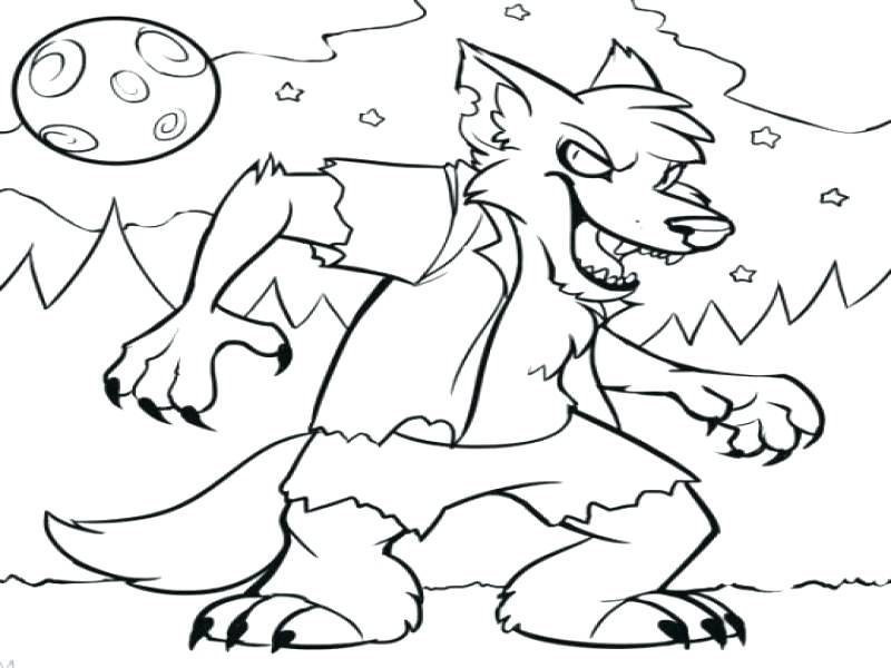800x600 Realistic Werewolf Coloring Realistic Werewolf Coloring Pages