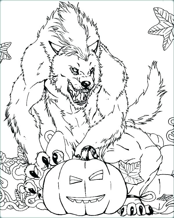 Werewolf Coloring Pages Printable at GetDrawings | Free download