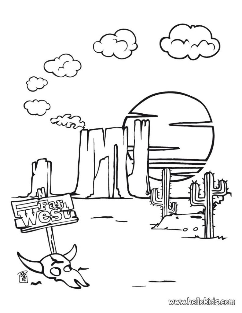 792x1024 Western Coloring Pages