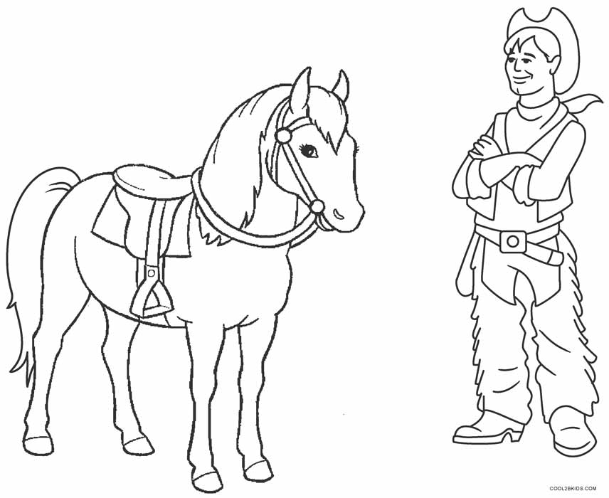 856x700 Printable Cowboy Coloring Pages For Kids