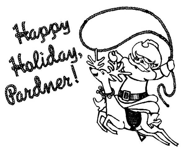 600x521 Western Christmas Coloring Pages