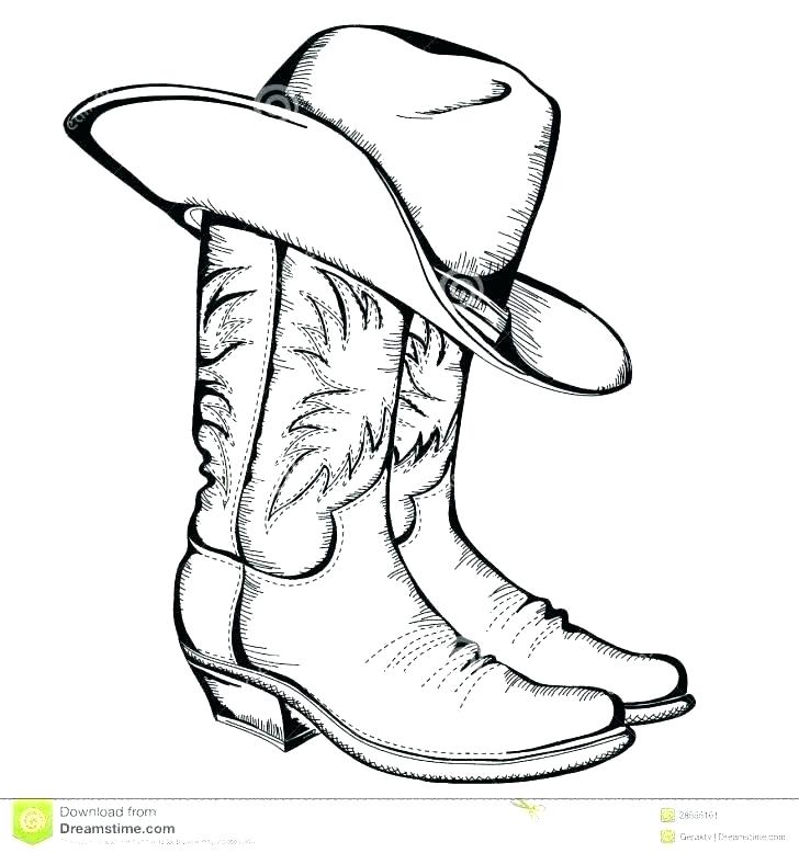 728x778 Boot Coloring Pages