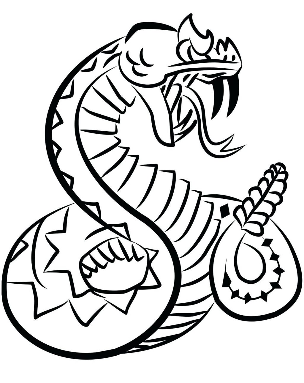 1024x1289 Coloring Page Rattlesnake Coloring Page Drawing Library Free