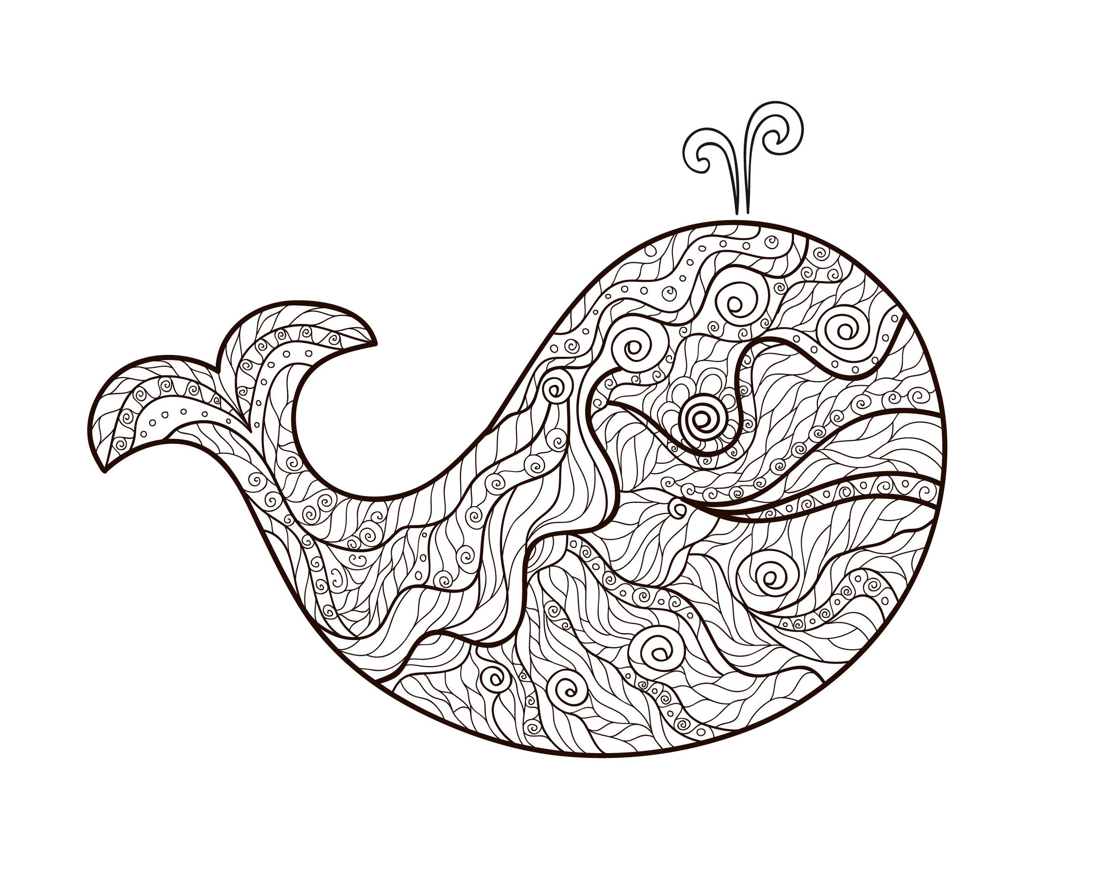 2244x1792 Zentangle Whale