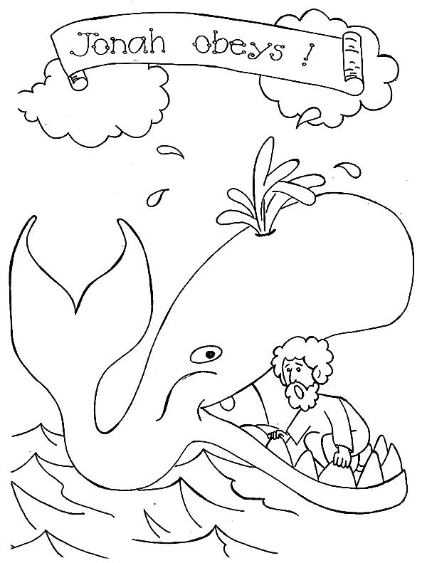 600x791 Free Printable Jonah And The Whale Coloring Pages And The Whale