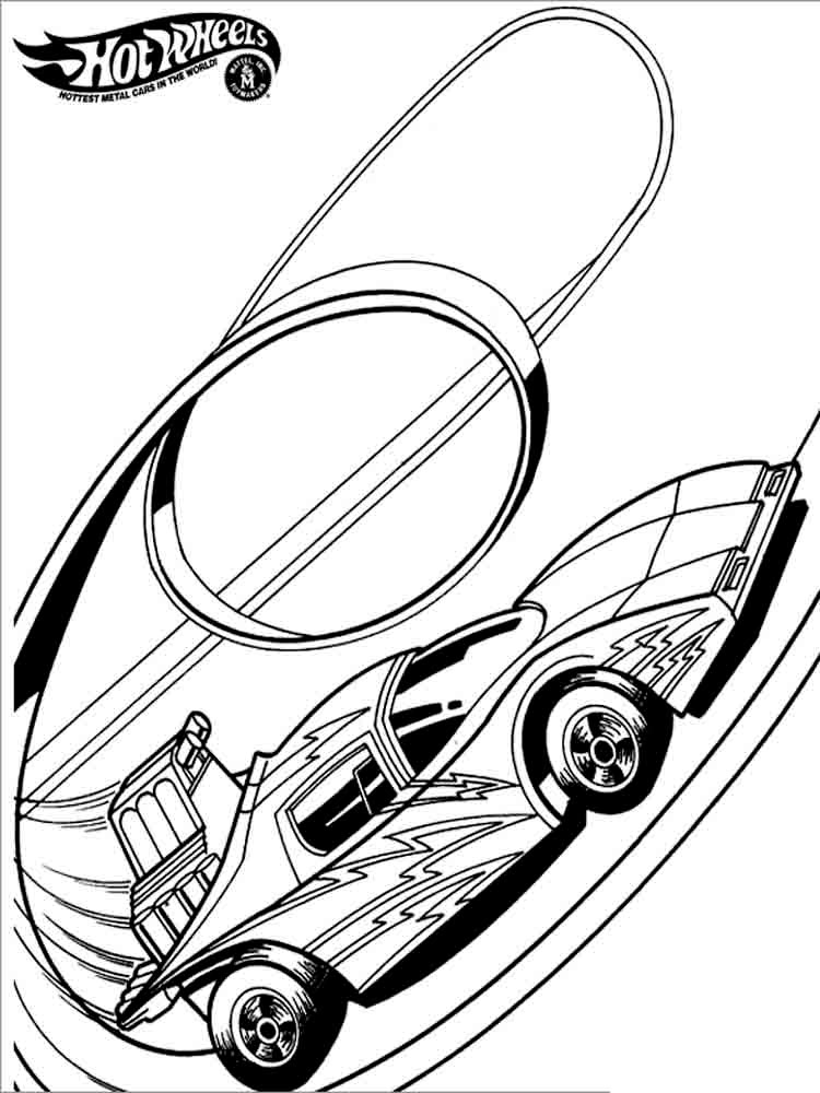 750x1000 Hot Wheel Coloring Pages