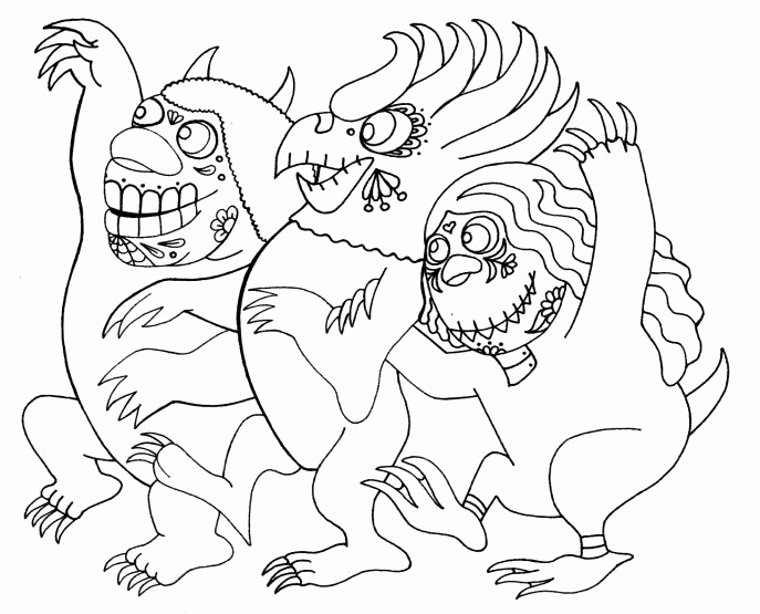 687x555 Where The Wild Things Are Coloring Pages Printable Gallery