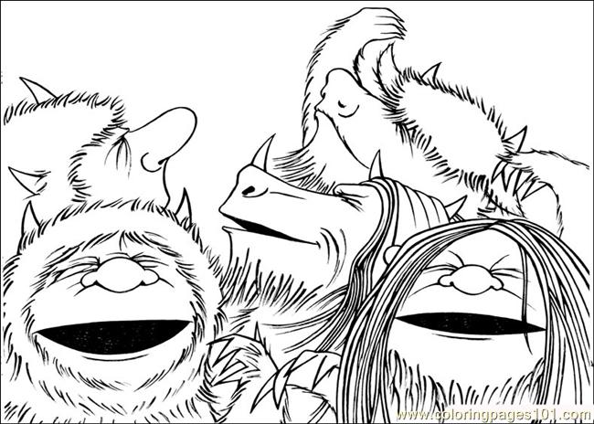 650x464 Where The Wild Things Are Coloring Pages Kids Colori On Simple