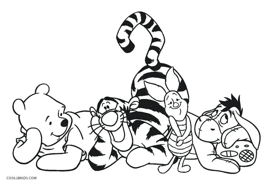 900x610 Pooh Coloring Pages With Bear Coloring Pages Disney Winnie